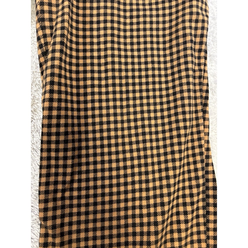 Lands' End starfish pants petite Large Brown/ Black check Slim Strait Leg 0739 - Picture 2 of 10